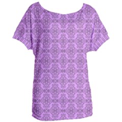 Timeless - Black & Lavender Purple Women s Oversized Tee by FashionBoulevard