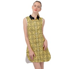 Timeless - Black & Mellow Yellow Sleeveless Shirt Dress by FashionBoulevard
