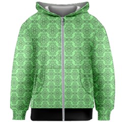 Timeless - Black & Mint Green Kids  Zipper Hoodie Without Drawstring by FashionBoulevard