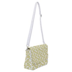 Cute Flowers - Ceylon Yellow Shoulder Bag With Back Zipper by FashionBoulevard