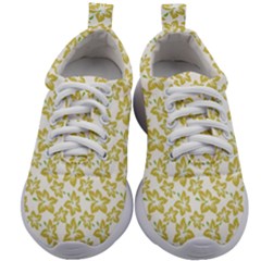 Cute Flowers - Ceylon Yellow Kids Athletic Shoes by FashionBoulevard
