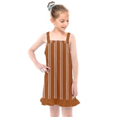 Nice Stripes - Burnt Orange Kids  Overall Dress by FashionBoulevard