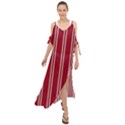 Nice Stripes - Carmine Red Maxi Chiffon Cover Up Dress View1