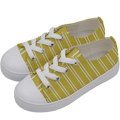 Nice Stripes - Ceylon Yellow Kids  Low Top Canvas Sneakers by FashionBoulevard