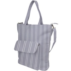 Nice Stripes - Cloudy Grey Shoulder Tote Bag by FashionBoulevard