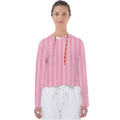 Nice Stripes - Flamingo Pink Women s Slouchy Sweat by FashionBoulevard