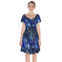 Somewhere In Space Short Sleeve Bardot Dress by CKArtCreations