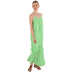 Nice Stripes - Mint Green Cami Maxi Ruffle Chiffon Dress