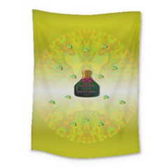 Birds And Sunshine With A Big Bottle Peace And Love Medium Tapestry by pepitasart