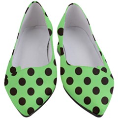 Polka Dots Black On Mint Green Women s Block Heels 