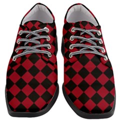 Block Fiesta Black And Carmine Red  Women Heeled Oxford Shoes by FashionBoulevard