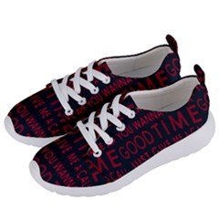 Motivational Phrase Motif Typographic Collage Pattern Women s Lightweight Sports Shoes by dflcprintsclothing