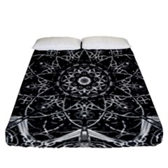 Black And White Pattern Fitted Sheet (queen Size) by Sobalvarro