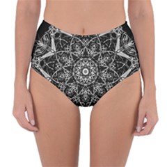 Black And White Pattern Reversible High-waist Bikini Bottoms by Sobalvarro
