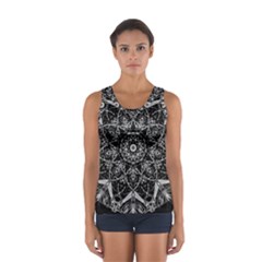 Black And White Pattern Sport Tank Top  by Sobalvarro