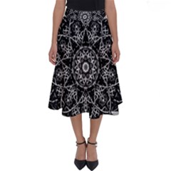 Black And White Pattern Perfect Length Midi Skirt by Sobalvarro