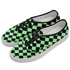 Block Fiesta Black And Mint Green Women s Classic Low Top Sneakers by FashionBoulevard