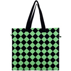 Block Fiesta Black And Mint Green Canvas Travel Bag