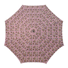 Robin Art Pink Pattern Golf Umbrellas by snowwhitegirl