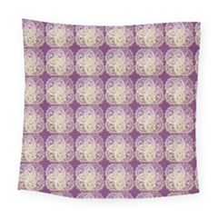 Doily Only Pattern Purple Square Tapestry (large)