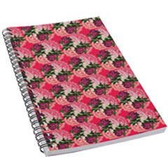 Doily Rose Pattern Watermelon Pink 5 5  X 8 5  Notebook by snowwhitegirl