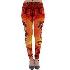 Wonderful Chinese Dragon Lightweight Velour Leggings by FantasyWorld7