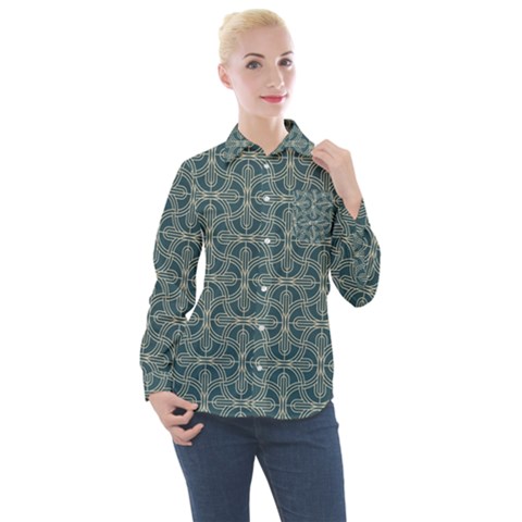 Pattern1 Women s Long Sleeve Pocket Shirt by Sobalvarro