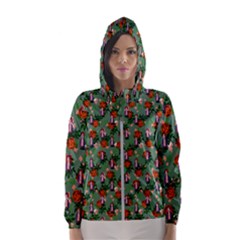 Fiola Pattern Green Women s Hooded Windbreaker by snowwhitegirl