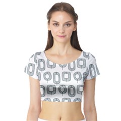 Forest Patterns 16 Short Sleeve Crop Top by Sobalvarro