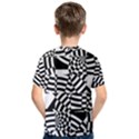 Black And White Crazy Pattern Kids  Cotton Tee View2