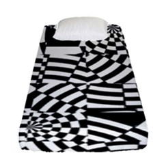 Black And White Crazy Pattern Fitted Sheet (single Size) by Sobalvarro