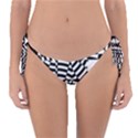 Black And White Crazy Pattern Reversible Bikini Bottom View1