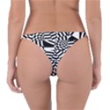 Black And White Crazy Pattern Reversible Bikini Bottom View2