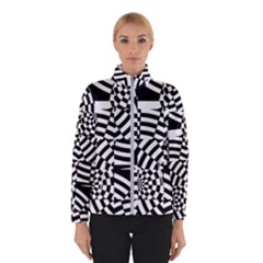 Black And White Crazy Pattern Winter Jacket by Sobalvarro