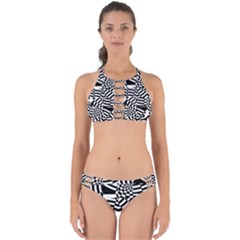Black And White Crazy Pattern Perfectly Cut Out Bikini Set by Sobalvarro