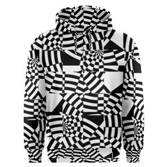 Black And White Crazy Pattern Men s Overhead Hoodie by Sobalvarro