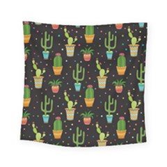 Succulent And Cacti Square Tapestry (small) by ionia