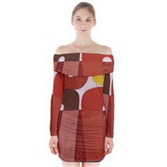 Sophie Taeuber Arp, Composition À Motifs D arceaux Ou Composition Horizontale Verticale Long Sleeve Off Shoulder Dress by Sobalvarro