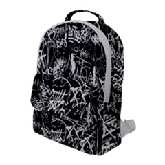 Graffiti Abstract Collage Print Pattern Flap Pocket Backpack (large) by dflcprintsclothing