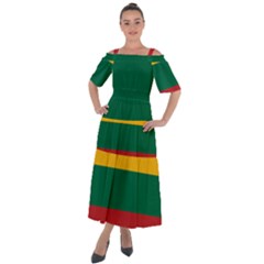 Lithuania Flag Shoulder Straps Boho Maxi Dress  by FlagGallery