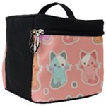 Cute Kawaii Kittens Seamless Pattern Make Up Travel Bag (Big)