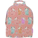 Cute Kawaii Kittens Seamless Pattern Mini Full Print Backpack