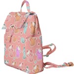 Cute Kawaii Kittens Seamless Pattern Buckle Everyday Backpack