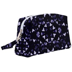 Dark Blue Ornament Pattern Design Wristlet Pouch Bag (large) by dflcprintsclothing