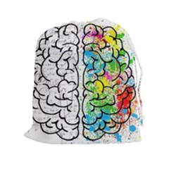 Brain Mind Psychology Idea Drawing Drawstring Pouch (2xl) by Wegoenart