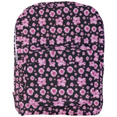 Pink And Black Floral Collage Print Full Print Backpack by dflcprintsclothing