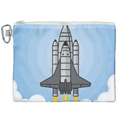 Rocket Shuttle Spaceship Science Canvas Cosmetic Bag (xxl) by Wegoenart