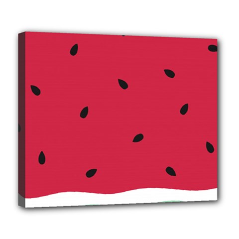 Minimalist Summer Watermelon Wallpaper Deluxe Canvas 24  X 20  (stretched) by Nexatart