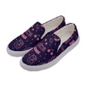 Various Cute Girly Stuff Seamless Pattern Women s Canvas Slip Ons View2
