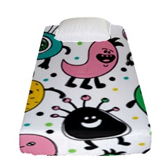 Funny Monster Pattern Fitted Sheet (single Size) by Nexatart